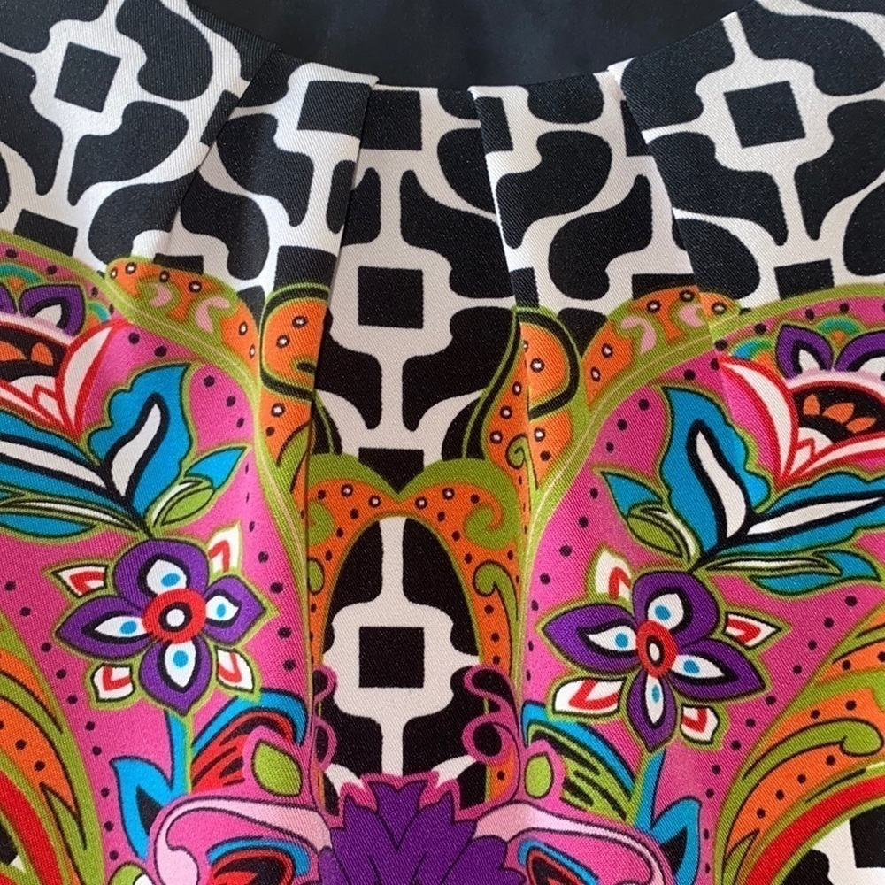 Voir Voir Retro Shift Sleeveless Paisley Print Midi Dress - Picture 4 of 6